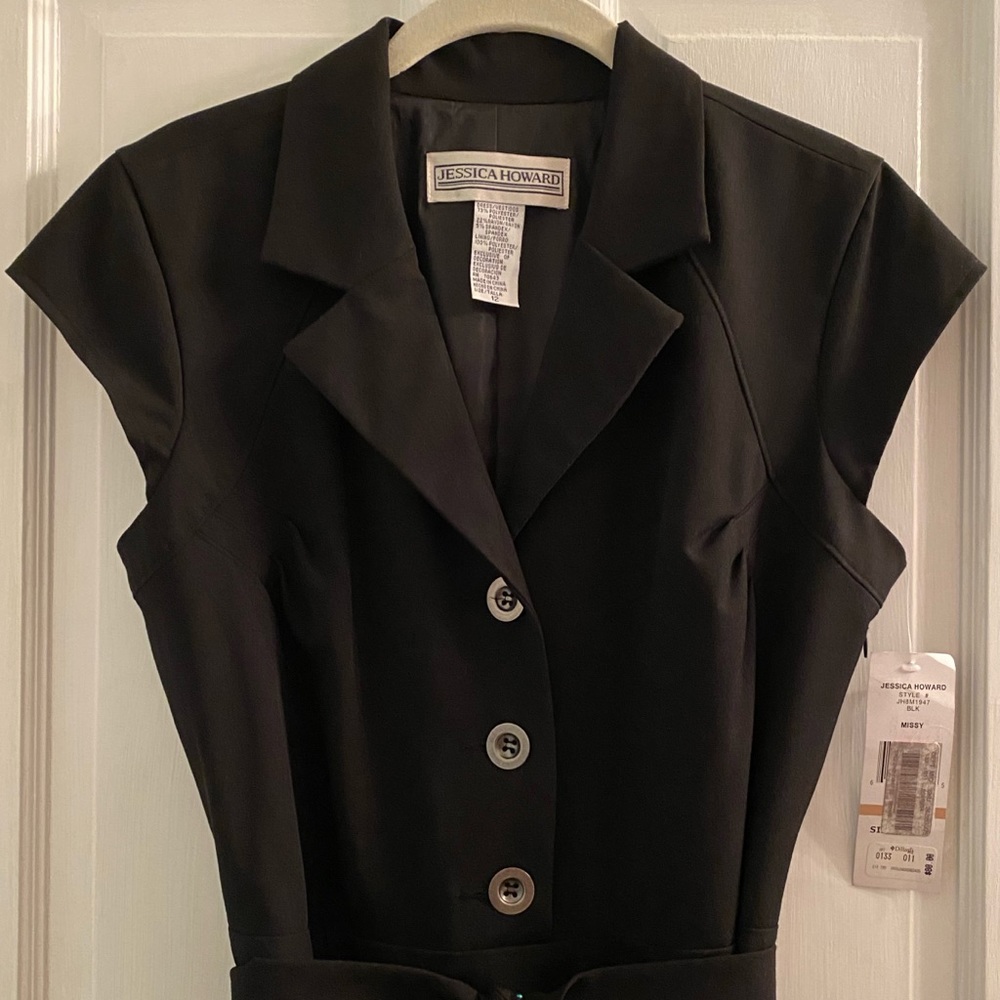 Jessica Howard Belted A-Line Fit and Flare Dress - Picture 2 of 13